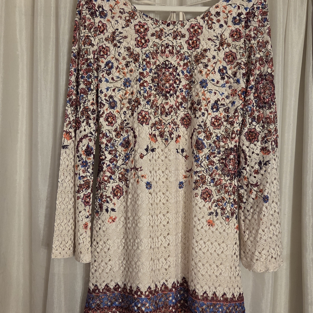 Xhilaration Multicolor Patterned Long Sleeve Dress